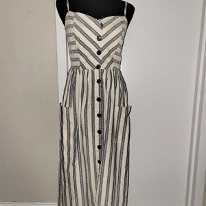 Rebecca Minkoff Grey/Off-White Stripe Dress - S